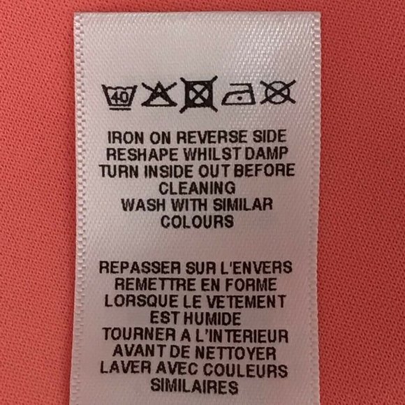 ASOS Tiered Ruffle Coral Strapless Dress Sz 6 - Picture 7 of 7